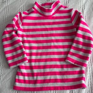 Dudley Stephens Pink and White Striped Kids Fleece